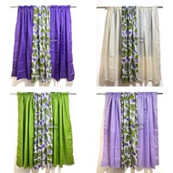 3 in 1 Purple Violet Jeremie Printed Suksukan NonRing Window 60" inches each (4ft, 6ft and 7ft)