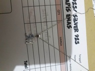 Kalung Liontin Huruf Abjad M Perak Asli Silver 925 Perak 925 Lapis Emas Mas Putih ANTI KARAT