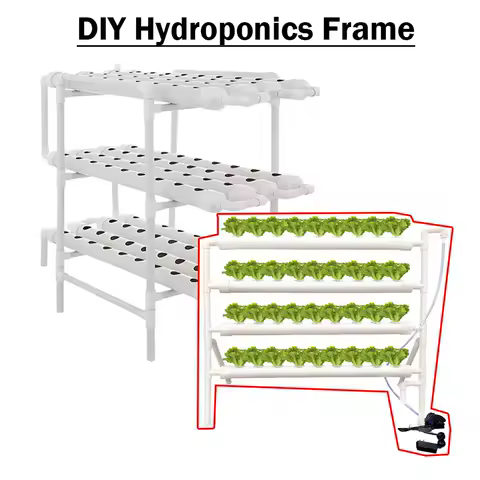 DIY Hydroponics Growing System Home Balcony Vegetable Planting Hydroponics Frame Greenhouse Soilless