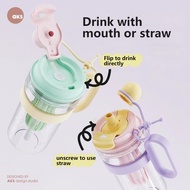 AKS Planet Bottle,600ml, bottle, tumbler, Tritan plastic leakproof, lightweight, durable, with straw