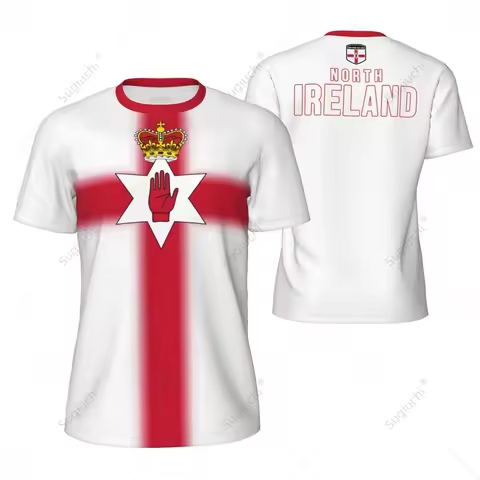 Sports Mesh T-shirt Northern Ireland Flag For Running Bike Soccer Tennis Football Fitness Tees 3D Pr