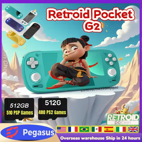 Retroid Pocket G2 Handheld Game Console Android 15 5.5 Inch 1080P AMOLED Screen 5000mAh Hall-Effect 