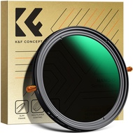 K&F Concept 49mm-82mm ND & CPL 2 in 1 Lens Filter ND2-ND32 (1-5 Stop) Variable Neutral Density and P
