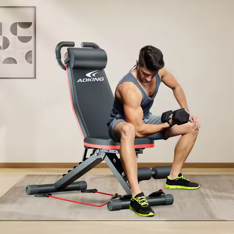 Foldable Weight Bench Dumbbell 14-in-1 Pre-Assembled 6 Adjustable Workout Bench 1000 lbs Capacity fo