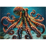 crowm Deep Sea Giant Octopus Jigsaw Puzzle, 1000 Piece Puzzles for Adults, Marine Artwork Puzzle Cha