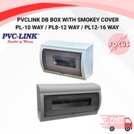 PVCLINK DB BOX WITH SMOKEY COVER PL-10 WAY / PL8-12 WAY / PL12-16 WAY 1 ROW