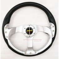14 inch PU Steering Wheel/Drifting Steering Wheel/Racing Steering Wheel - SILVER