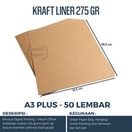Samson Kraft 275 gsm A3 Plus 50 sheets Samson Kraft Liner Paper/ 275 grams Thick