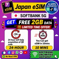 JTravel Japan eSIM 日本 Softbank PROMOTION Travel Prepaid SIM UNLIMITED AI APP✅ 高速上網 + HOTSPOT | 日本上網卡