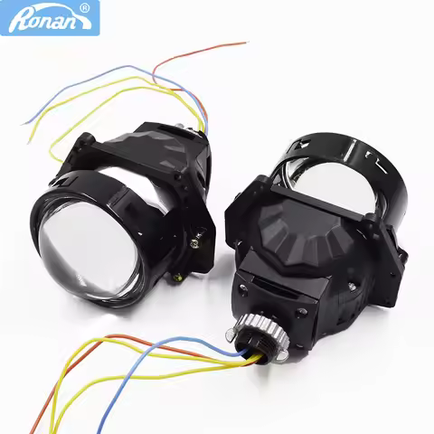 Ronan 90W 3 inch Bi-LED Projector Lens Both Side Reflector Bowl H1 Socket H4 H7 9005 Adaoter for Hel