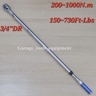 SB TOOLS 200~1000N.m Heavy-Duty Torque Wrench 150~730Ft-Lbs | America Type | 3/4"DR