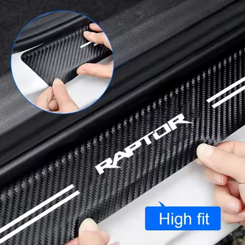 Carbon Fiber Car Sticker Car Door Trunk Protective Strip Decal For Ford Raptor SV1 F150 F250 F350 Mu
