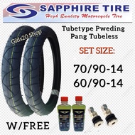 Sapphire Tire Set size 14  Free Sealant &amp; Pito