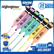 Pastel Color B&E HIGHLIGHTER pen assorted color sold per 6pieces