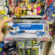 Takara Tomy Chibikko Choro Q Transporter Set Calsonic Racing Team Truck & Nissan Skyline GT-R R32 日產