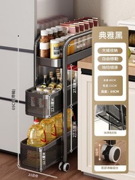 廚房夾縫置物架 極窄縫隙收納櫃多層 冰箱側邊抽拉櫃 蔬果小推車