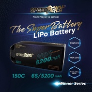 SpeedBeast Graphene 6S 22.2V 5200mAh 150C 300C LCO Lipo Battery with 3 Months Warranty for RC Racing