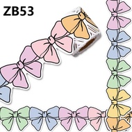 Colorful Bowknot Bulletin Board Border Pastel Bowknot Die-Cut Border Decoration Office Classroom Bla