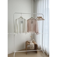 White glitter lace shirt