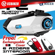TNICER T2 1000m 6 Riders Bluetooth Intercom Headset Universal Communication System Noise Reduction f