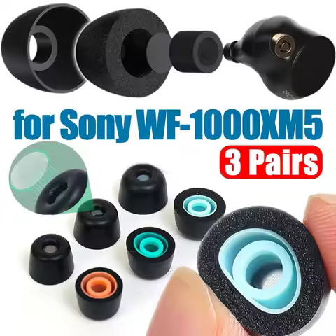 Memory Foam Earbuds Eartips For Sony WF-1000XM5 Earphone Eartips with Dust Mesh Replacement Ear Buds