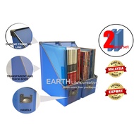 Earth 2Pcs Set A4 File Plastic Holder Stand/Full Plastic File Stand/Document File Stand/File Organiz