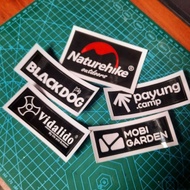 CAMPING STICKER (OUTDOOR) Naturehike, Blackdog, Vidalido, Payung.Camp & Mobi Garden
