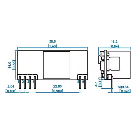 B63B-4X DP1435 POE Module 5V 2.4A IEEE802.3Af Without Capacitance Supports 100M 1000M POE Module