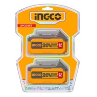 INGCO เซ็ตแบตเตอรี่ลิเทียมไอออน 20V P20S Lithium-Ion Battery Kit 20V | 2.0Ah X 3 รุ่น COSLI240311 |