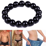 Obsidian Beads Bracelet for Man and Woman / Stress Relief Healing Chakra Yoga Bracelet / Wealth and 