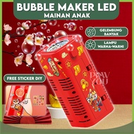Mainan Gelembung Sabun Otomatis Bubble Air Maker Mesin Elektrik Speaker LED