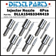 6Pcs Diesel Fuel Injector Nozzle Tips 105015-4190 DLLA154S334N419 for Hitachi EX200 ISUZU Elf Forwar