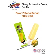 Polar Ice Cream 30 pcs Durian Flavour Potong Ice Cream Frozen Snack Aiskrim