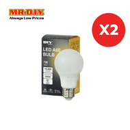 [2 แพ็ก] MR.D.I.Y หลอดไฟ LED Bulb A60 ขั้ว E27 กำลังไฟ 7 วัตต์ สี Warm White
