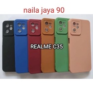 HP Softcase Casing REALME C35 Silicone Casing Case Macaron Pro Camera Cellphone Back Protector + Cel