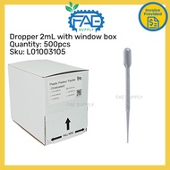 Plastic Pipette transfer liquid Disposable Graduated Pipette Dropper 1mL 3mL 500pcs with box