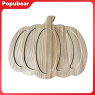Woeuri Festive Pumpkin Serving Tray Pumpkin Design Serving Board Handcrafted Wooden Pumpkin Charcute