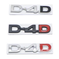 ​3D Metal D4D Logo Emblem Car Badge Trunk Decal For Toyota Yaris Corolla Avensis Land Cruiser Hilux 