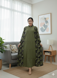 New MIDI dress rayon twill viscose/Shofiya midi dress bahan rayon twill mix rayon viscose/MIDI dress
