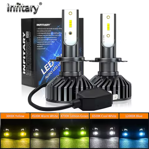 Infitary LED H4 H7 Canbus Car Headlight Bulb Auto Fog Light H1 H3 H11 H13 H27 880 HB3 HB4 9004 9007 