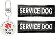 Service Dog Patch and Tag, Id Tag Easily Attach to Collar, Harness,Vest (Small-1.18 x 4.33)