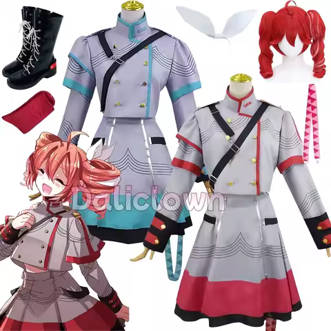 Kasane Teto Cosplay Costume Wig Adult Carnival Uniform UTAU Synthesizer V Virtual Singer Miku Shoes 