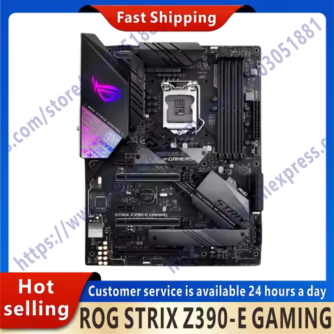 Used LGA 1151 ROG STRIX Z390-E GAMING motherboard with Z390 chips Core i9/i7/i5/i3 4 × DDR4 64GB PCI