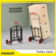 FOLDING IRON TROLLEY PULL-OUT TROLLEY AQUA GALLON PUSH-OUT PUSH 80 90 100KG MULTI-PURPOSE TROLLEY - 