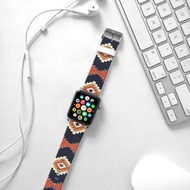 Apple Watch Series 1 , Series 2, Series 3 - Apple Watch 真皮手錶帶，適用於Apple Watch 及 Apple Watch Sport - Freshion 香港原創設計師品牌 - 靛藍部落圖紋