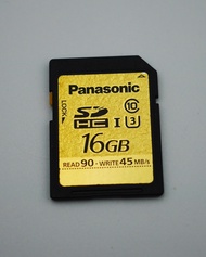 Panasonic 16GB Gold Series UHS-I SDHC Memory Card (U3), Water, Shock, X-Ray and Magnet Proof, RP-SDU