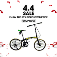 FOLDING BIKE TRINX	BLK/YELLOW/GREEN	20