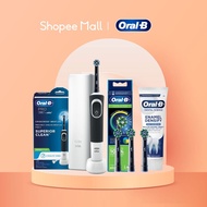 [Free Oral-B Toothpaste] Oral-B PRO 100 Crossaction Electric Toothbrush w Travel Case + Cross Action Black Refills 3s