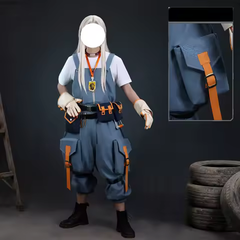 Game Gachiakuta August Stilza Cosplay Costume Halloween Christmas Men women casual overalls short sl
