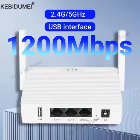 AC1200 Wireless WiFi Router USB Interface Dual Band 2.4G/5GHz WiFi Repeater Ethernet Router Support